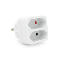 Розетка двійник без заземлення SQ-ZDB01/2, 2x2.5A(10A) 250V~Max, 1100W, White, 2Р, Q200 Розетка двійник без заземлення SQ-ZDB01/2, 2x2.5A(10A) 250V~Max, 1100W, White, 2Р, Q200