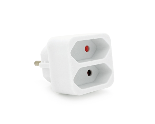 Розетка двійник без заземлення SQ-ZDB01/2, 2x2.5A(10A) 250V~Max, 1100W, White, 2Р, Q200 Розетка двійник без заземлення SQ-ZDB01/2, 2x2.5A(10A) 250V~Max, 1100W, White, 2Р, Q200