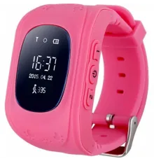 Детские смарт часы телефон Smart Baby Watch Q50 с GPS трекером Розовые