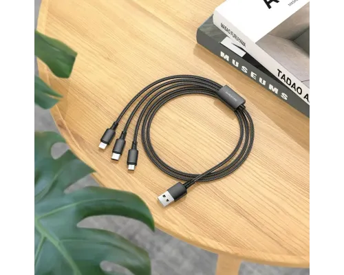 Кабель Borofone BX72 3-in-1 charging cable(iP+Type-C+Micro) Кабель Borofone BX72 3-in-1 charging cable(iP+Type-C+Micro)