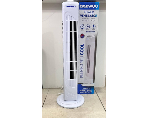 Вентилятор колонный напольный Daewoo 50 Вт, бытовой для дома DVT29V Вентилятор колонный напольный Daewoo 50 Вт, бытовой для дома DVT29V
