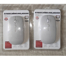 Мышь беспроводная 2.4 Ghz Wireless Mouse 4D белая плоская