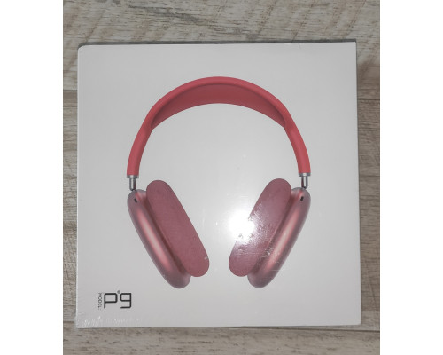 Наушники беспроводные с микрофоном P9 розовые
