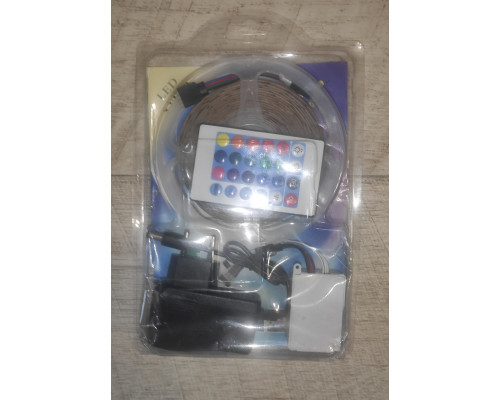 LED лента RGB светодиодная 5 м с пультом и блоком питания LED лента RGB светодиодная 5 м с пультом и блоком питания