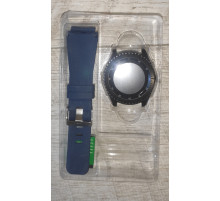 Смарт часы Smart Watch Sci-Tech HS-43 водонепроницаемые черные с синим браслетом