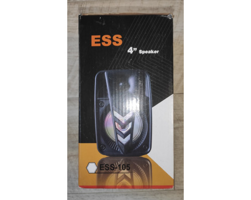 Колонка музыкальная портативная ESS-105 с аккумулятором BT FM AUX черная Колонка музыкальная портативная ESS-105 с аккумулятором BT FM AUX черная