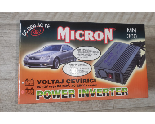Инвертор преобразователь напряжения 24V/220V Micron MN300 300W