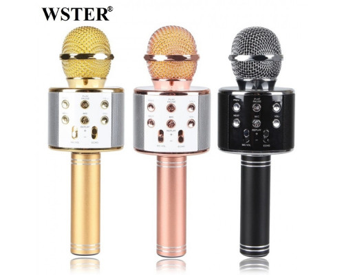 Bluetooth-мікрофон для караоке зі зміною голосу WSTER WS-858 Bluetooth-мікрофон для караоке зі зміною голосу WSTER WS-858