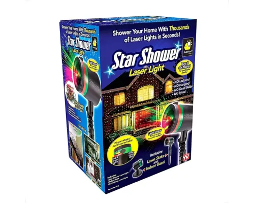 Лазерний проєктор — гірлянда на будинок STAR SHOWER Laser Light святкове освітлення рухомі точки Лазерний проєктор — гірлянда на будинок STAR SHOWER Laser Light святкове освітлення рухомі точки