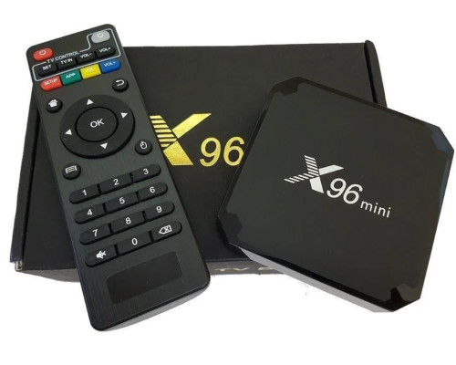 Приставка смарт тв бокс smart tv box x96 mini 4-ядерна 2 Гб/16Гб андроїд 7.1.2 чорний 4K