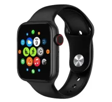 Розумний годинник Смарт-годинник Smart Watch T500 із сенсорним екраном і пульсометром голосового виклику чорний