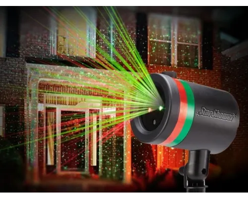 Лазерний проєктор — гірлянда на будинок STAR SHOWER Laser Light святкове освітлення рухомі точки Лазерний проєктор — гірлянда на будинок STAR SHOWER Laser Light святкове освітлення рухомі точки