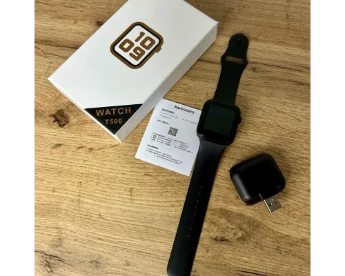 Умные часы Смарт часы Smart Watch T500 с сенсорным экраном и пульсометром голосовой вызов черные Умные часы Смарт часы Smart Watch T500 с сенсорным экраном и пульсометром голосовой вызов черные
