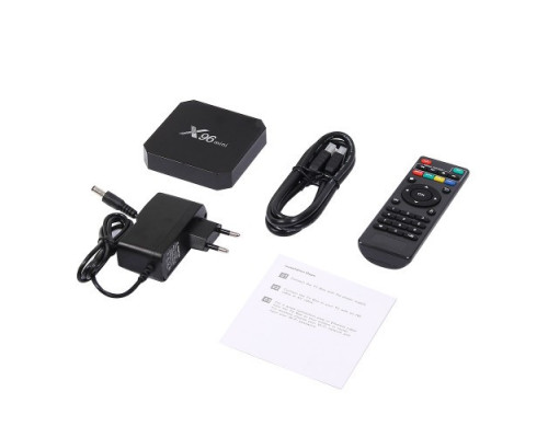 Приставка смарт тв бокс smart tv box x96 mini 4-ядерна 2 Гб/16Гб андроїд 7.1.2 чорний 4K