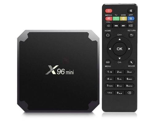 Приставка смарт тв бокс smart tv box x96 mini 4-ядерна 2 Гб/16Гб андроїд 7.1.2 чорний 4K