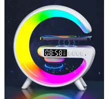 Настольная смарт лампа G-Smart Light G63 RGB с беспроводной зарядкой и Bluetooth колонкой 10W White Настольная смарт лампа G-Smart Light G63 RGB с беспроводной зарядкой и Bluetooth колонкой 10W White