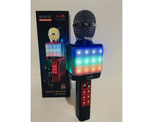 Караоке мікрофон WSTER WS-1828 з LED-підсвіткою (4 Голоси/USB/Bluetooth) Караоке мікрофон WSTER WS-1828 з LED-підсвіткою (4 Голоси/USB/Bluetooth)