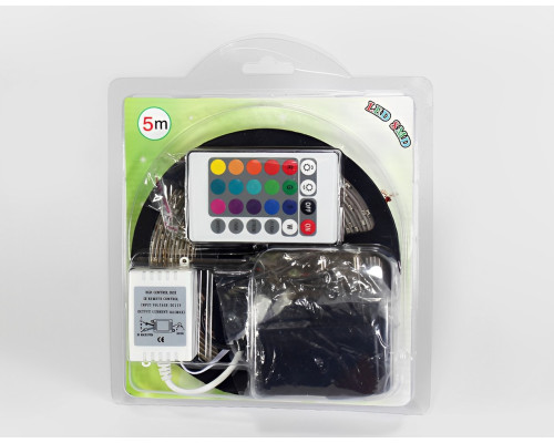 Светодиодная RGB лента 5м 2835 RGB с контроллером и блоком питания Светодиодная RGB лента 5м 2835 RGB с контроллером и блоком питания