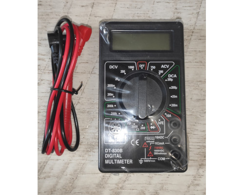 Цифровой мультиметр тестер DT-830B с щупами