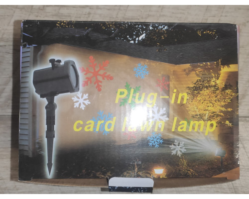 Уличный проектор мультимедийный Plug-in card lawn lamp новогодний с картриджами