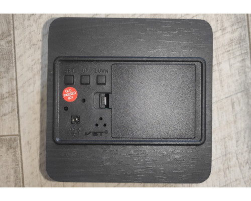 Часы настольные электронные VST-872 в виде деревянного бруска с температурой черные красный свет