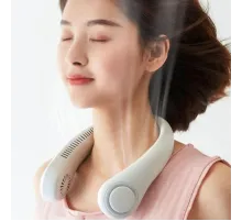 Вентилятор на шию NECK FAN VT-1010 Білий портативний з акумулятором 4000 мА·год + 3 режими обдування 5 Вт Вентилятор на шию NECK FAN VT-1010 Білий портативний з акумулятором 4000 мА·год + 3 режими обдування 5 Вт