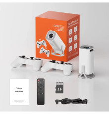 Игровой смарт проектор S40 MAX для фильмов, игр, домашний кинотеатр с 2 джойстиками Android 11