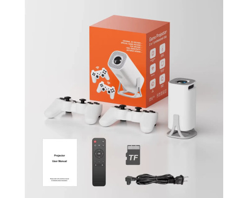 Игровой смарт проектор S40 MAX для фильмов, игр, домашний кинотеатр с 2 джойстиками Android 11 Игровой смарт проектор S40 MAX для фильмов, игр, домашний кинотеатр с 2 джойстиками Android 11