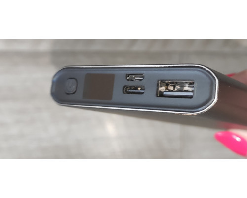 Powerbank повербанк Aggy AG-P1 10000 mAh тонкий метал серый