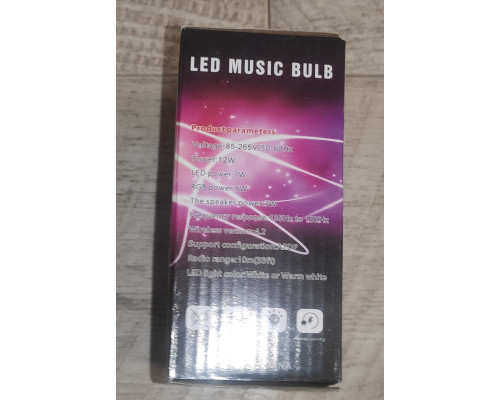 Музыкальные диско лампочки RGB LED Music Bulb E27 с пультом 2 шт/упаковке