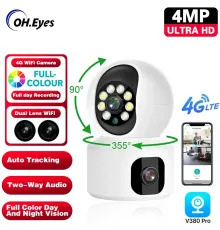 Домашня камера відеоспостереження WIFI 2DUAL LENS PTZ CAMERA APP:V380PRO 4MP