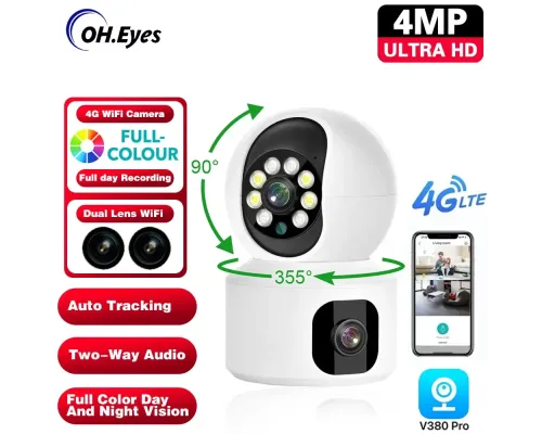 Домашня камера відеоспостереження WIFI 2DUAL LENS PTZ CAMERA APP:V380PRO 4MP Домашня камера відеоспостереження WIFI 2DUAL LENS PTZ CAMERA APP:V380PRO 4MP