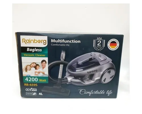 Пылесос Rainberg RB-659S колбовый с регулятором мощности HEPA фильтр 4L - 4200 W Пылесос Rainberg RB-659S колбовый с регулятором мощности HEPA фильтр 4L - 4200 W