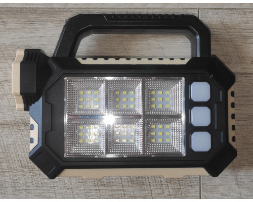 Ручной аккумуляторный фонарь-лампа HS-8029-7-B с солнечной панелью и USB зарядкой Ручной аккумуляторный фонарь-лампа HS-8029-7-B с солнечной панелью и USB зарядкой