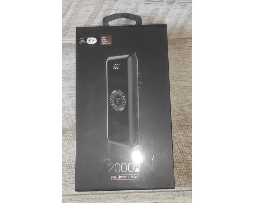 Powerbank повербанк бесконтактная зарядка WP-20 20000 mAh новый черный