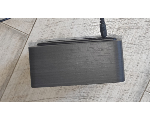 Часы настольные электронные VST-872Y в виде деревянного бруска с температурой и влажностью черные синий свет