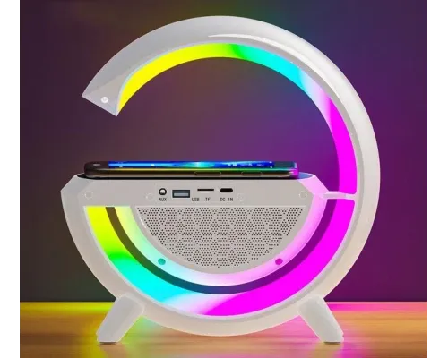 Настольная смарт лампа, ночник BT-3401 RGB Rainbow Light-Wireless Happy Light с Bluetooth колонкой + беспровод Настольная смарт лампа, ночник BT-3401 RGB Rainbow Light-Wireless Happy Light с Bluetooth колонкой + беспровод