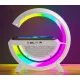 Настольная смарт лампа, ночник BT-3401 RGB Rainbow Light-Wireless Happy Light с Bluetooth колонкой + беспровод