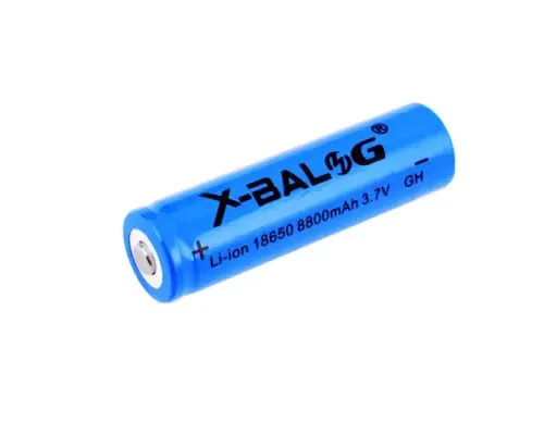 Li-ion Акумулятор X-Balog 8800 18650, (~800mAh), синій Li-ion Акумулятор X-Balog 8800 18650, (~800mAh), синій