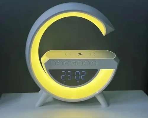 Настольная смарт лампа, ночник BT-3401 RGB Rainbow Light-Wireless Happy Light с Bluetooth колонкой + беспровод Настольная смарт лампа, ночник BT-3401 RGB Rainbow Light-Wireless Happy Light с Bluetooth колонкой + беспровод