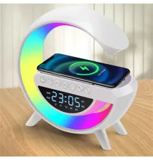 Настольная смарт лампа, ночник BT-3401 RGB Rainbow Light-Wireless Happy Light с Bluetooth колонкой + беспровод