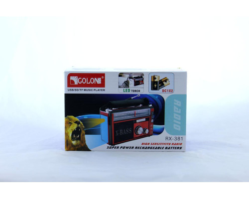 Радіоприймач GOLON RX-382 з MP3, USB + ліхтарик Радіоприймач GOLON RX-382 з MP3, USB + ліхтарик