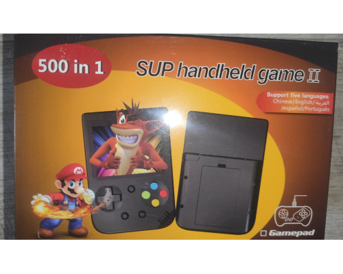 Ручная консоль приставка игровая Sup Handheld Game II 500 игр с аккумулятором красная