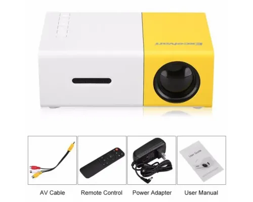Мультимедийный портативный проектор UKC YG-300 с динамиком White/Yellow Мультимедийный портативный проектор UKC YG-300 с динамиком White/Yellow