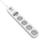 Мережевий фільтр подовжувач USB-виходів 4x220V і 4xUSB довжина 2 м. LDNIO SE4432