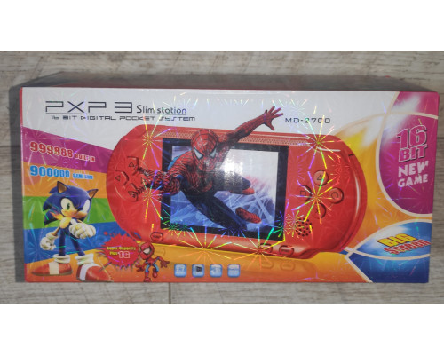 Ручная консоль приставка PXP 3 MD-2700 с аккумулятором черная