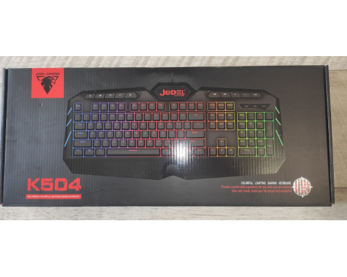 Проводная клавиатура с RGB подсветкой Jedel K504 новая черная Проводная клавиатура с RGB подсветкой Jedel K504 новая черная