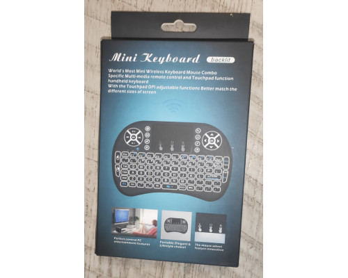 Мини джойстик клавиатура беспроводная Mini Keyboard Bluetooth черный
