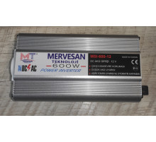Инвертор напряжения 12V Mervesan 600W MSI-600-12 метал