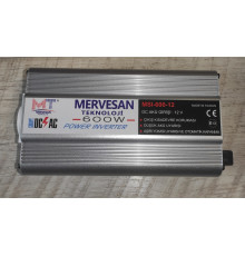 Инвертор напряжения 12V Mervesan 600W MSI-600-12 метал